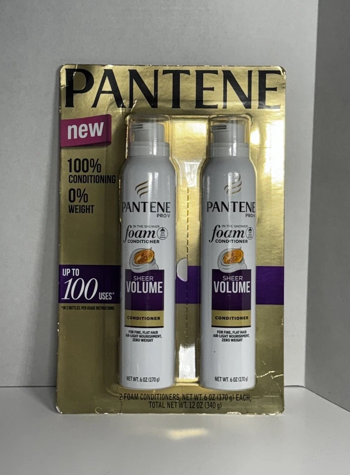 Pantene Pro-V Acondicionador Transparente 2 6oz Volumen En La Ducha Espuma Acondicionador NUEVO Foto 2 de 4
