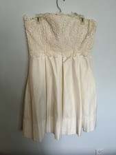 Eliza J Strapless Lace Dress Ivory Fit & Flare Cocktail Party Size 14