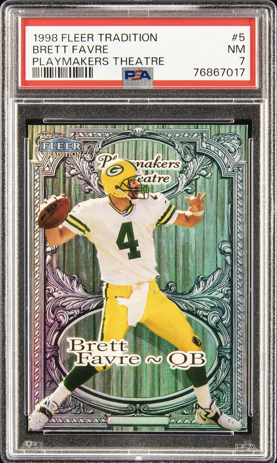1998 FLEER TRADITION PLAYMAKERS THEATRE #5 BRETT FAVRE 34/100 PSA 7