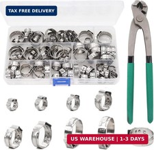 Single Ear Hose Clamps, Oetiker Clamps, 92Pcs 6.0mm-22.6mm Crimp Pipe Clamps As