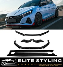 FOR HYUNDAI i20N MK3 GLOSS BLACK BODY KIT DIFFUSER SPLITTERS SPOILER SKIRTS 20+