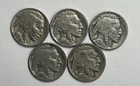 1930 1935 1936 1937 1937-D Buffalo Nickel Lot of 5