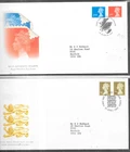 GB QEII FDC x 2.1997 New Definitive /Self Adhesive Hand Cancels (910)