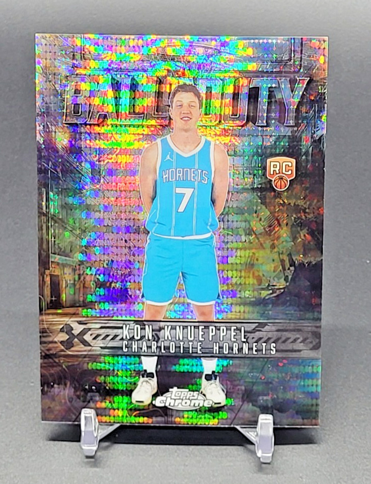 2025-26 Topps Chrome KON KNUEPPEL Ball Of Duty PULSAR REFRACTOR Hornets RC BD-23