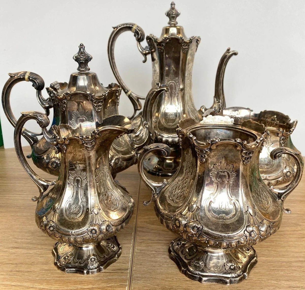 蒂芙尼年美国纯银茶壶，咖啡壶套装| eBay