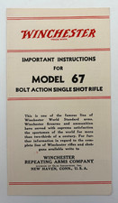 C.1950s Winchester Model 67 Bolt Action Rifle Instructions Trilingual
