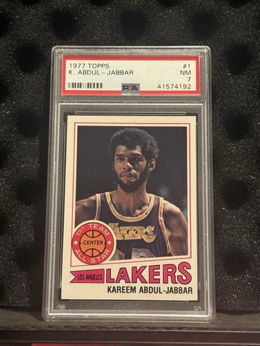 1977-78 Topps Kareem Abdul-Jabbar #1 PSA 7 Near Mint LA Lakers NBA HOF
