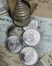 CC Morgan Silver Dollars 1878-1893 - 5 Uncirculated Coins Mixed Dates Lot