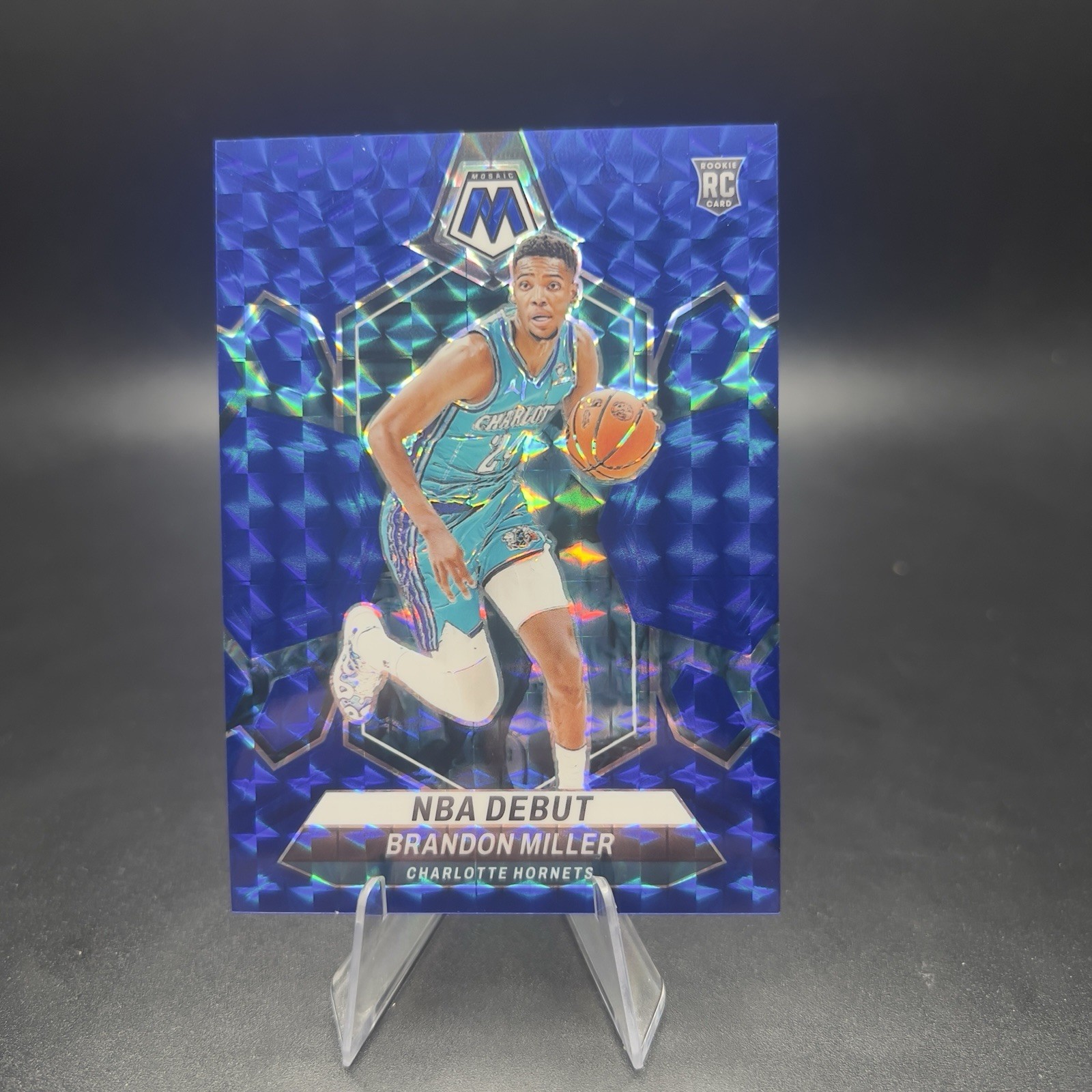 2023-24 Panini Mosaic RC Brandon Miller #252 NBA Debut /199 Blue Prizm - Hornets