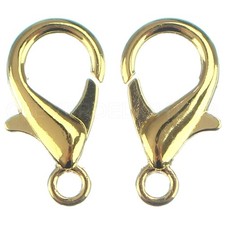 100 PCS 21x12mm Large Lobster Claw Clasps Connectors Gold Jewelry Making