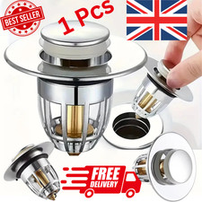 Universal Bathroom Sink Plug Stopper Wash Basin Core Bounce Up Drain Filter Home