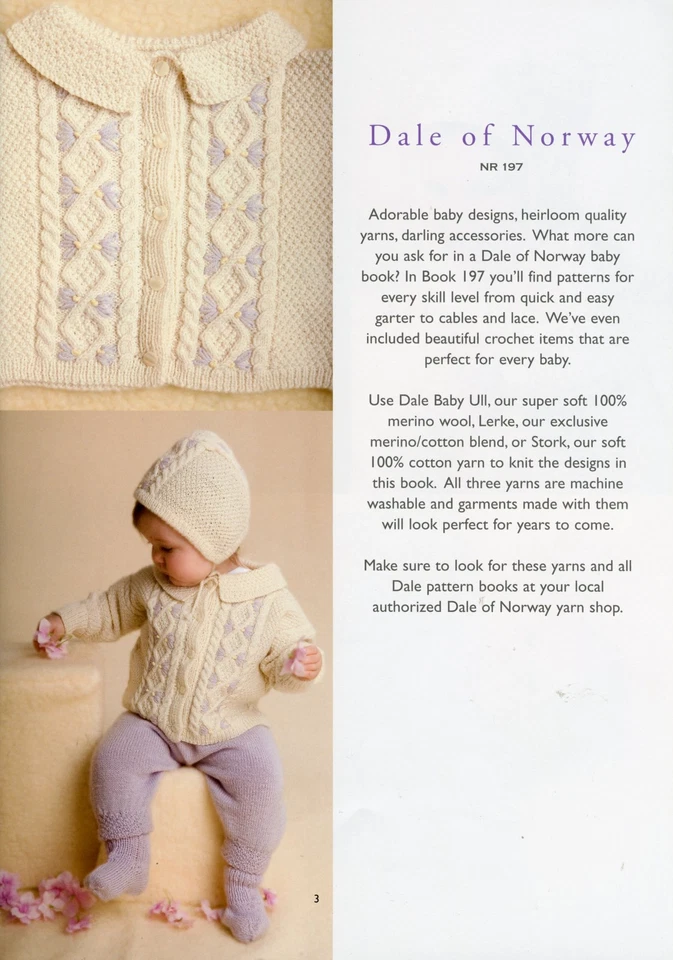 Dale Of Norway Baby Designs Number 197 Knitting And Crochet Pattern Book English - Image 2 of 4