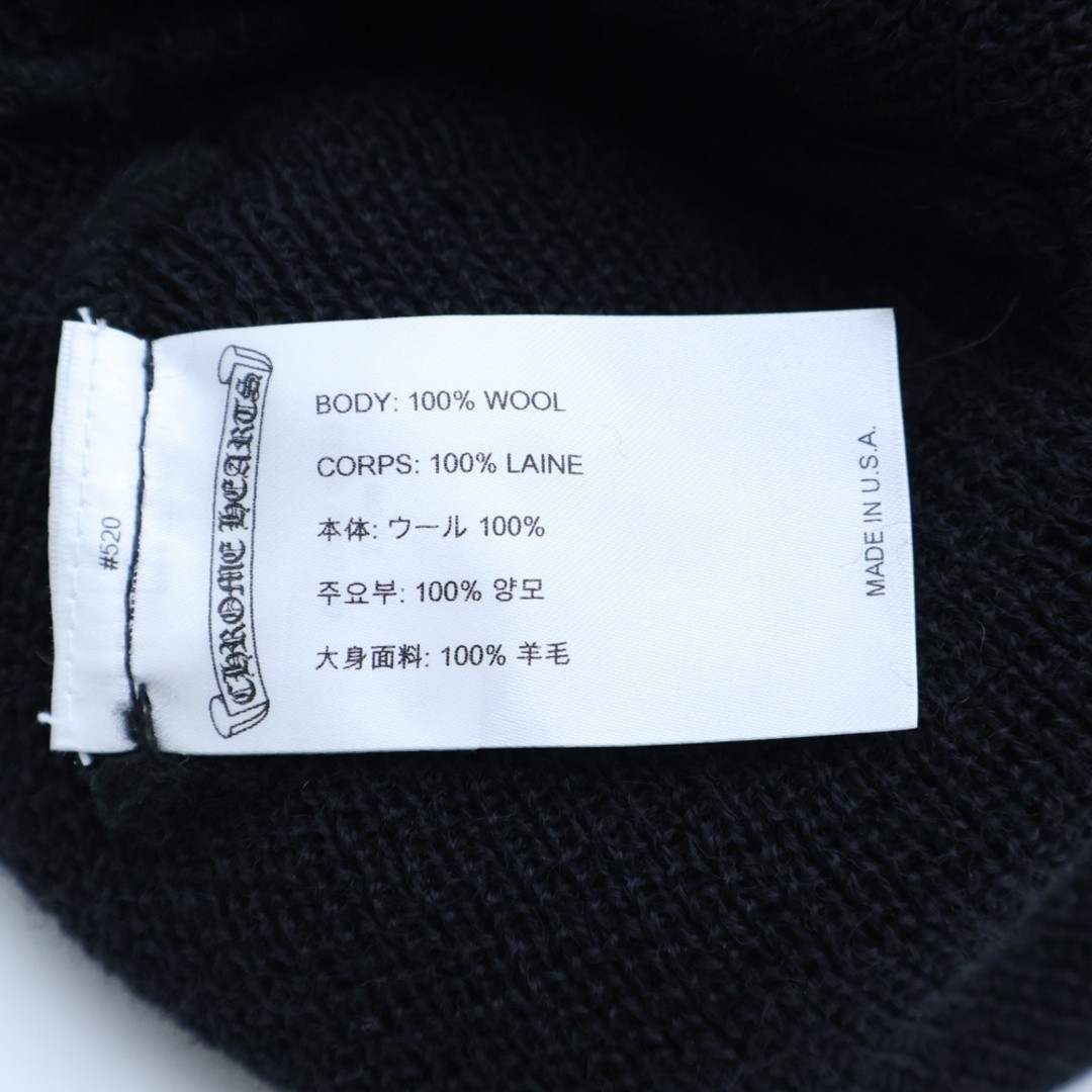 Chrome Hearts WOOL WATCH CAP CH Plus Embroidery Beanie Knit Hat Black Used c5dbc thumbnail 7