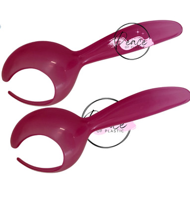 Tupperware New 2 Gadgets Egg Scoops Easter Egg Lifter Holder Spoon Pink Easter