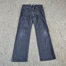 US Polo Assn Boys Straight Leg Jeans Dark Wash Navy Blue Size 7 Adjustable Waist