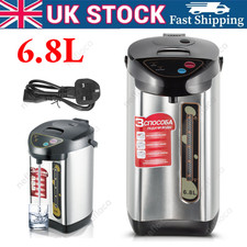 6.8L Hot Water Dispenser 304 Stainless Steel 3 Temp Settings Auto Shut-off LED