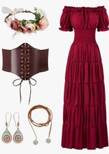 Renaissance Dress Medieval Costume Fairy Dress Princess Fantasy Dress Large