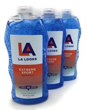 LA Looks Sport Xtreme Hold Hair Gel Pack of 3 20oz Strong Styling Gel