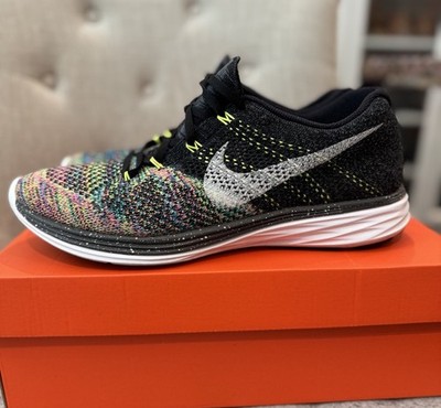 Nike ID Flyknit Lunar Multicolor Rainbow Size 10.5