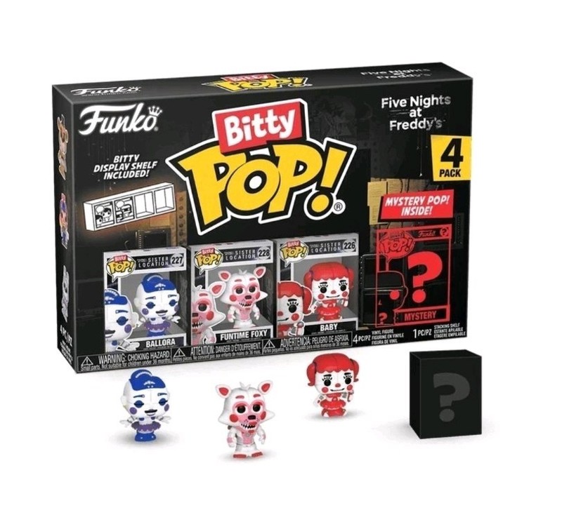 Funko Bitty POP Five Nights at Freddy's (FNAF) Ballora, Funtime Foxy, Baby myste