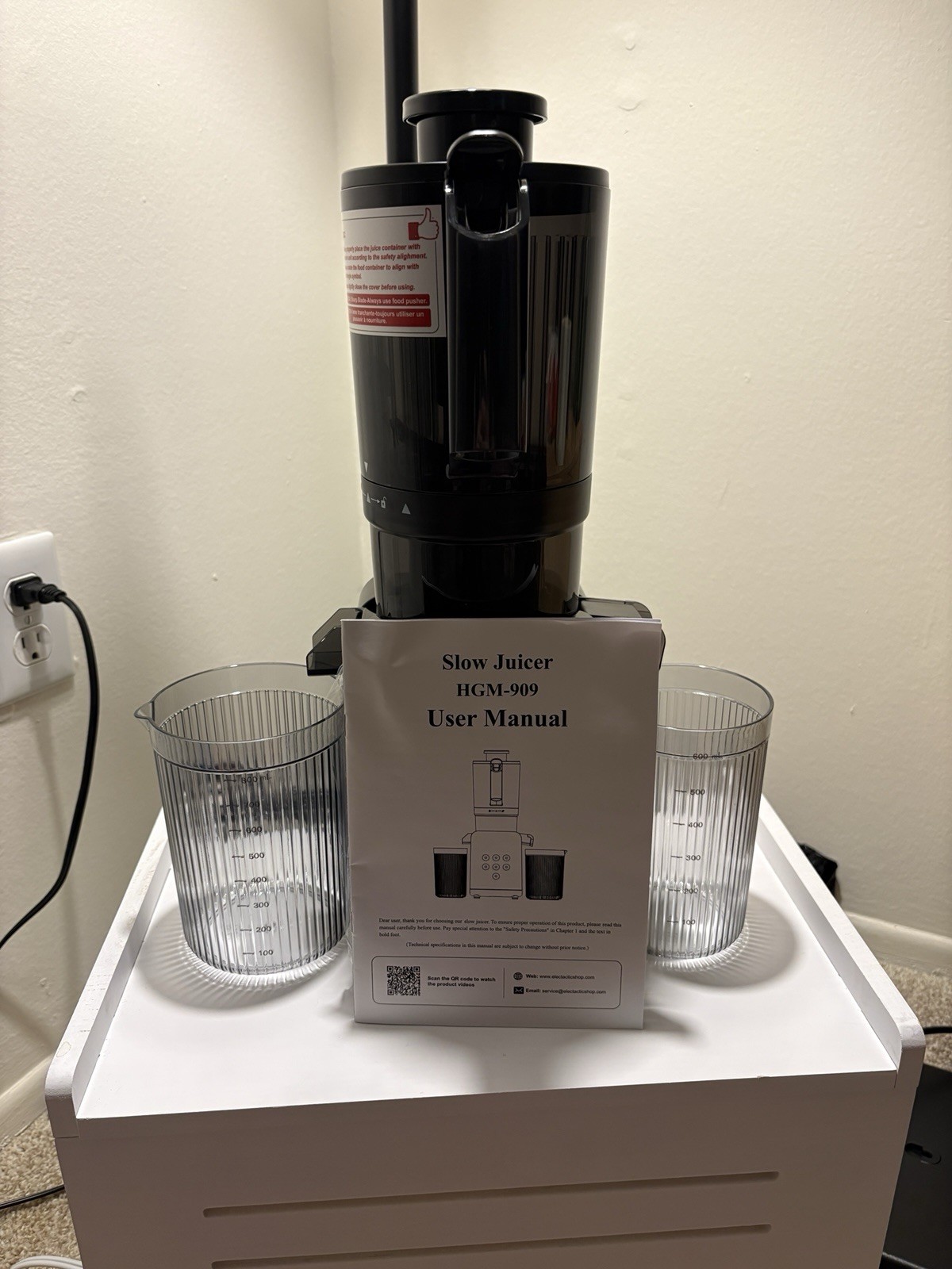 Kndko Cold Press Juicer Machine Slow Masticating Juice Extractor