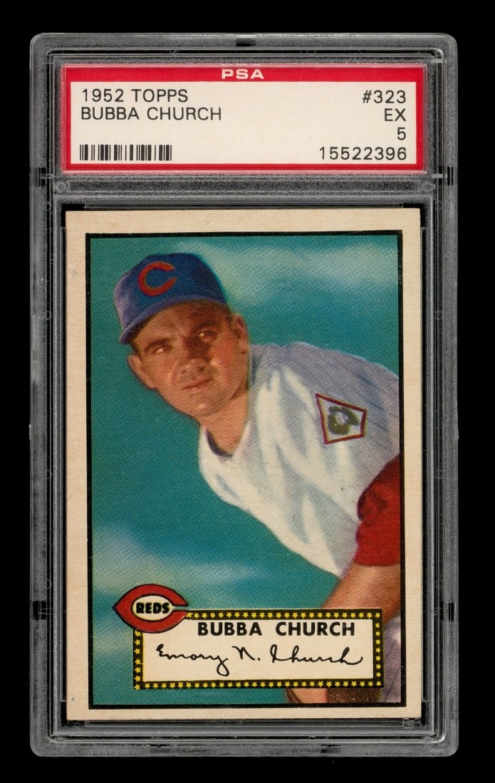 1952 Topps Set-Break #323 Bubba Church PSA 5 EX