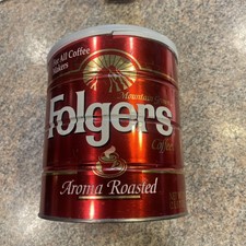 Folgers For All Coffee Makers Can 39 Oz Aroma Roasted Big Lebowski WITH LID Urn