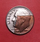 1969 D Roosevelt Dime Mint Error - Partial Missing Clad Layer