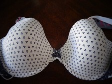 Maidenform 34DD Extra Coverage T-Shirt Bra Wire Style DM7958 Navy and White