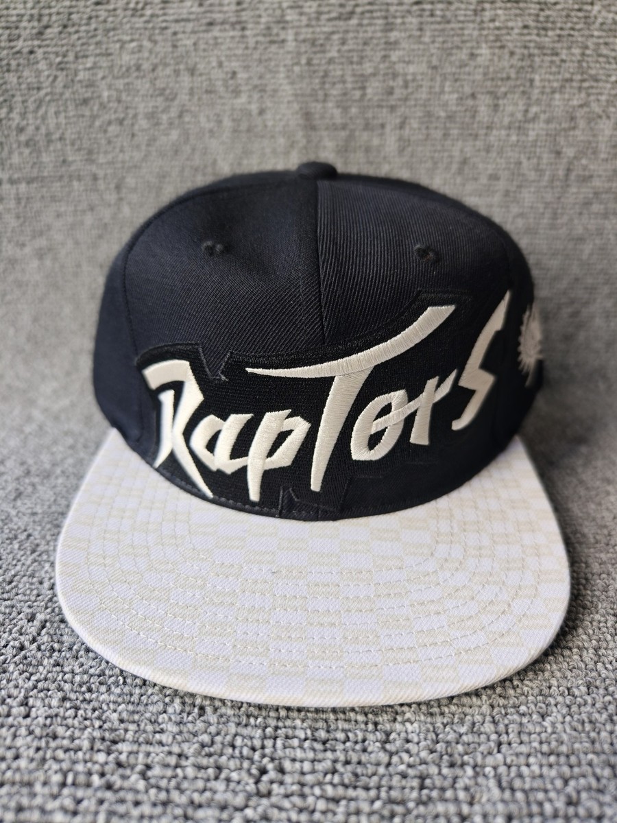 Mitchell & Ness Toronto Raptors Script Snapback Hat Black White 95 Crest