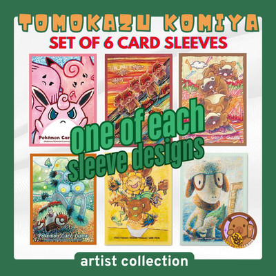 Artist Collection - 6 Card Sleeves - Tomokazu Komiya Rare Pokemon