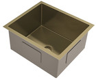 2025 Burnished brushed gold stainless steel kitchen sink hand trough 55*45*25 cm