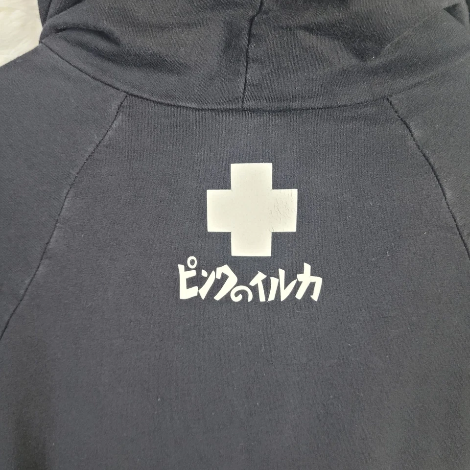 Sudadera con capucha de algodón peinado estampado gráfico Med Pink Dolphin Medusa ropa de calle urbana  Foto 4 de 4