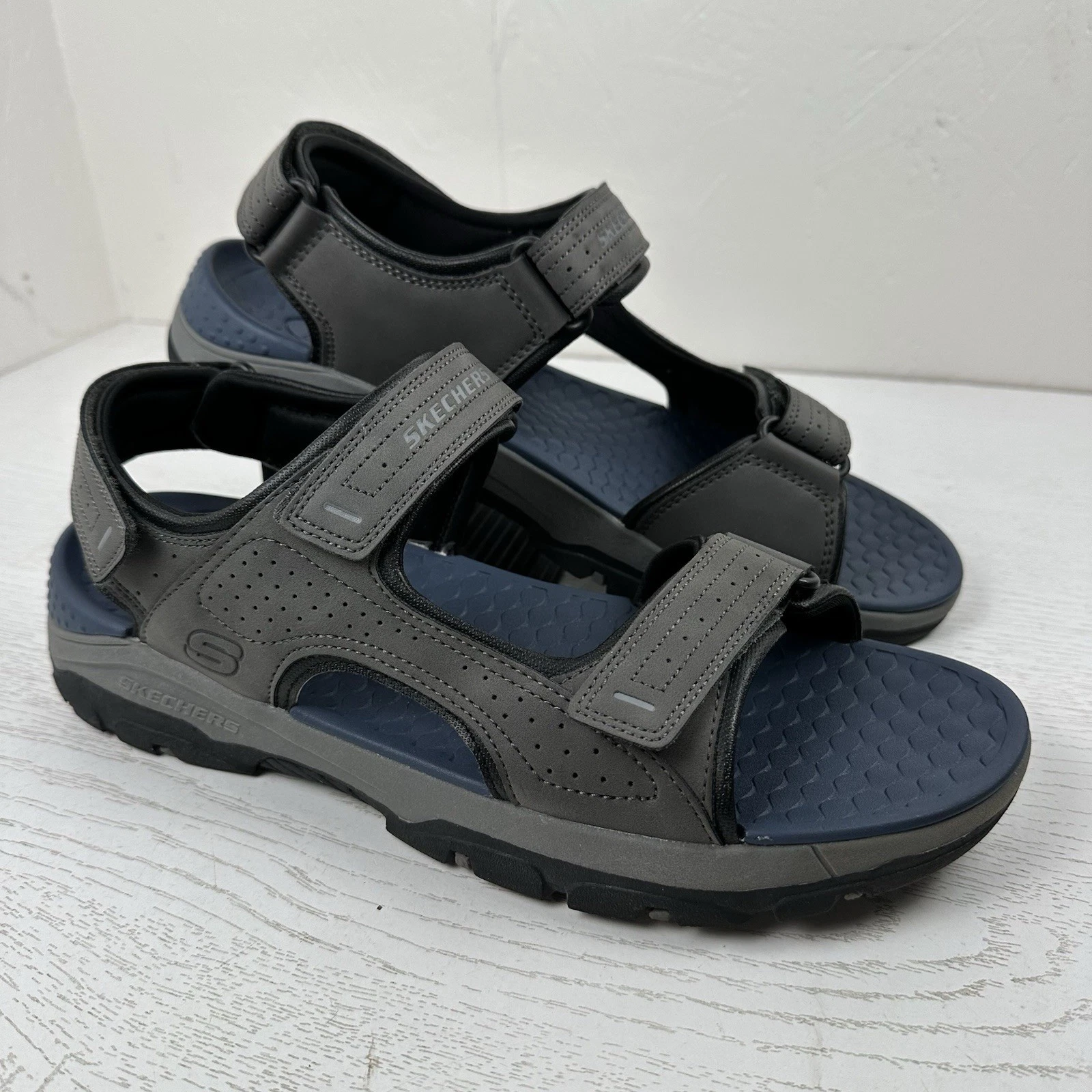 Skechers Tresmen-Garo Men’s 13 Open Toe Sport Water Sandal Charcoal Gray