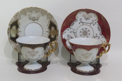 12 Unique Vintage Bone China Tea Cups & Saucers Job Lot Geometric/Paisley/Fleur - Picture 5 of 14