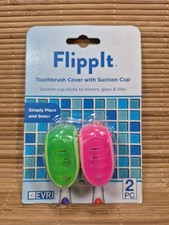 Flippit  Toothbrush Cover With Suction Cup  New / Sealed  FREE SHIP