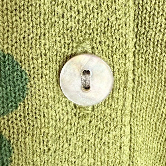 Cárdigan Suéter Gudrun Sjödén Lino Mezcla Algodón Orgánico Floral Cottagecore XXL Foto 4 de 4