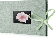 Small Photo Album 4X6, Picture Album Holds 24 Horizontal Photos, Linen Fabric Co
