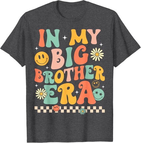 Groovy In My Big Brother Era Big Brother Baby Toddler T-Shirt Hoodie - Picture 7 of 13