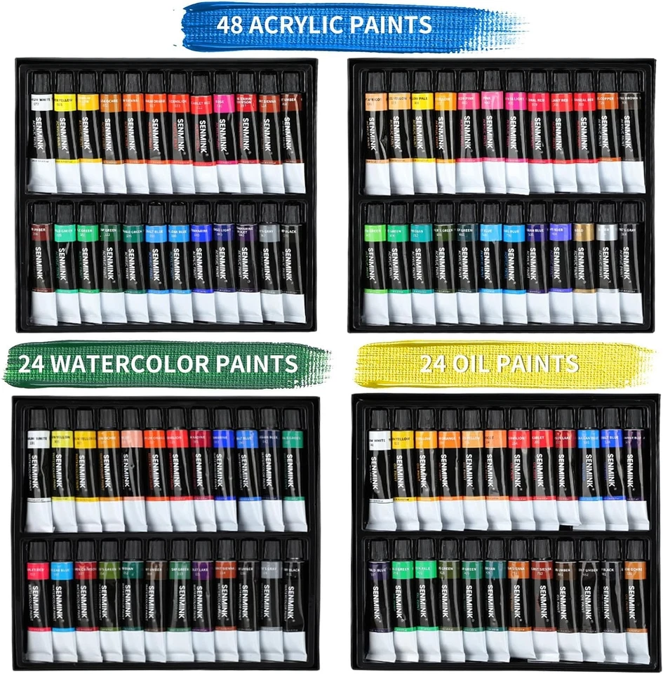 Juego de pintura de artista de lujo de 149 piezas con caballete de aluminio y madera de haya, 48 colores... Foto 3 de 4