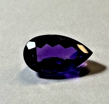 GENUINE AMETHYST PEAR SHAPE FACETED 4.64CTS 15X8.5X6.5 MM BELOW WHOLESALE