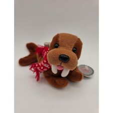 Vintage 1997 Coca-Cola Walrus Bean Bag Plush Brown Logo Scarf Style 0124 Toy