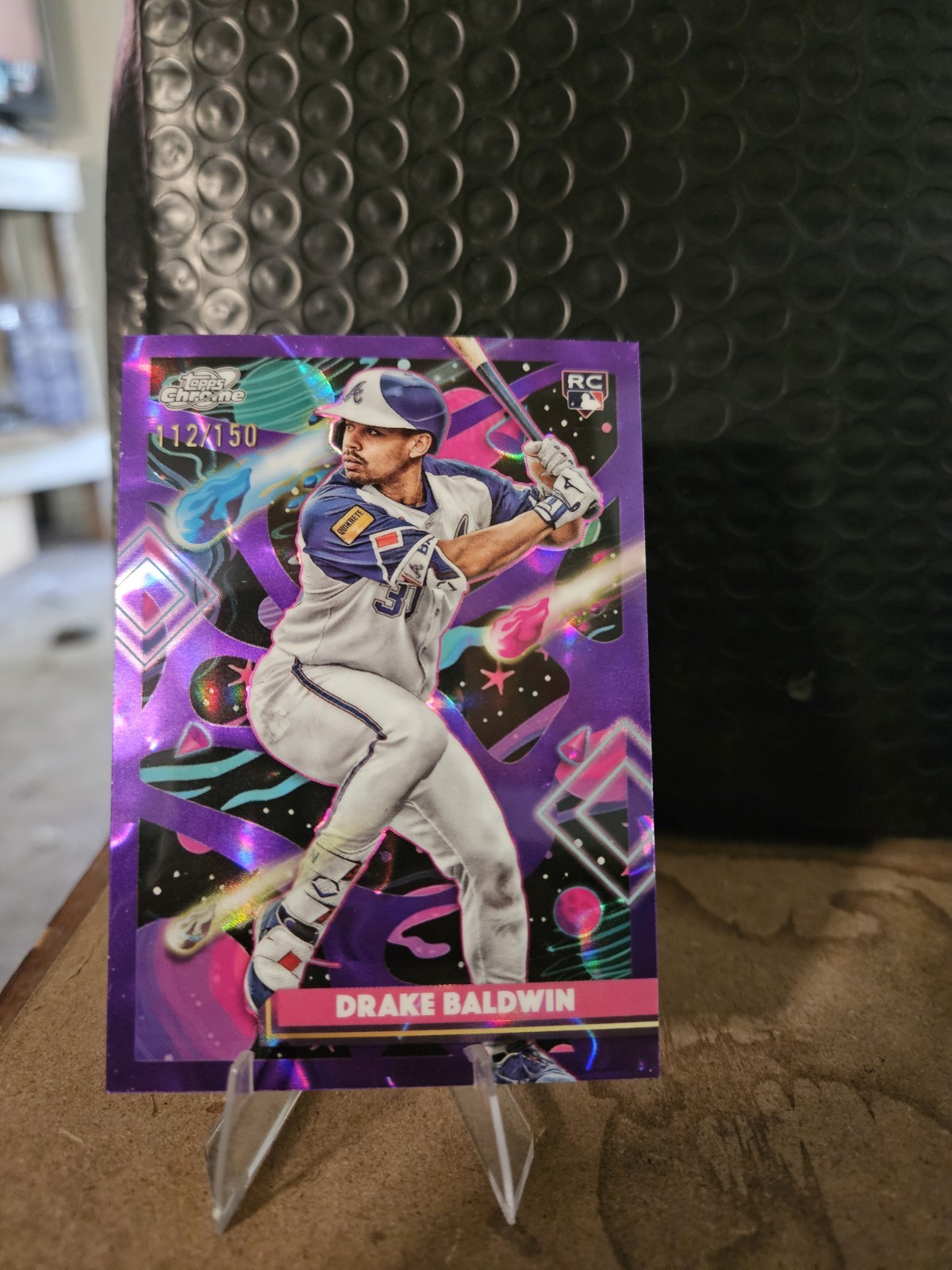 2025 Topps Cosmic Chrome - Drake Baldwin #96 Purple Nebula Refractor /150 (RC)