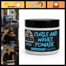 Medium Hold Pomade for Curly  Wavy Hair - Frizz Control, Moisturizing, Non-Grea