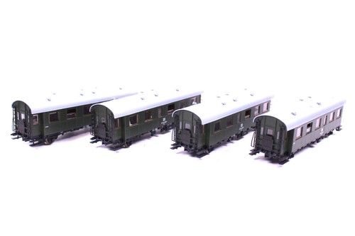4 tlg. Set Roco 44998 Personenwagen Donnerbüchse Baai Modellbahn DR DC Spur H0 | Zustand: Gebraucht