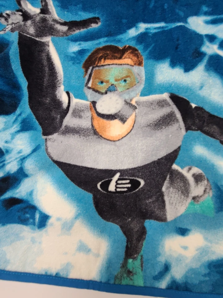 Poncho toalla con capucha Max Steel sudadera con capucha juvenil 2007 Mattel verano playa piscina Foto 4 de 4