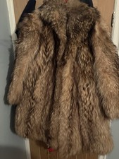 Raccoon real Medium Fur Coat