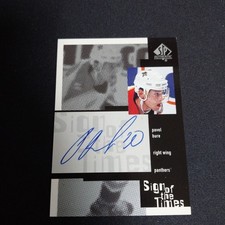 2000 UpperDeck SP Authentic Sign of the Times Pavel Bure Auto