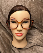 Christian Dior 2244 30 Cat Eye Full Rim Plastic Eyeglass Frames Brown 52-15