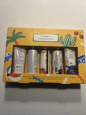 KORRES Sunny Escape 5Pc Kit:Mask,Shampoo Dry Hair,2 Shower Gel,Body Milk 1.35 ea